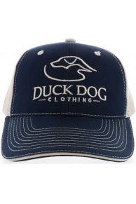 Duck Dog Full Logo Hat - Navy/Putty