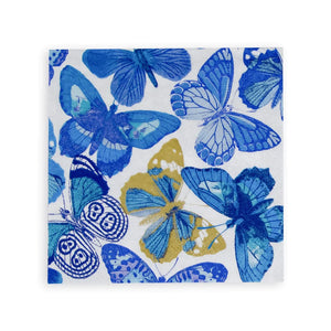 Butterflies Cocktail Napkins in Blue