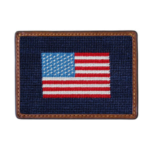 American Flag Card Wallet (Dark Navy)