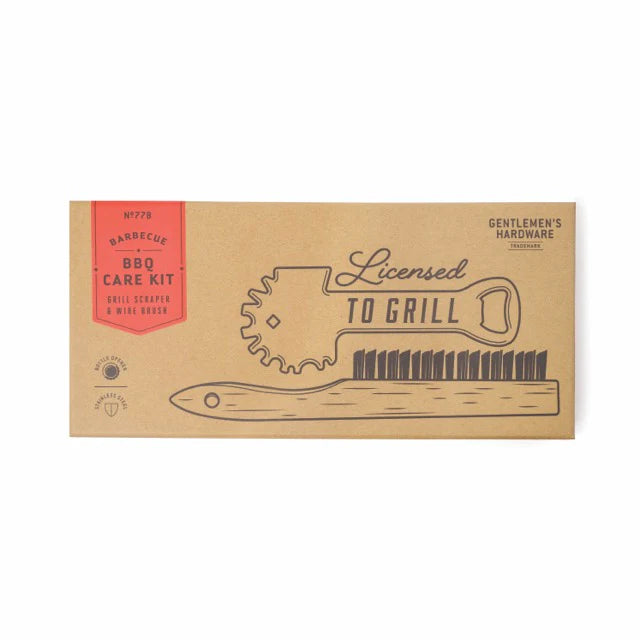 "BBQ Care Kit" Grill Scraper & Wire Brush