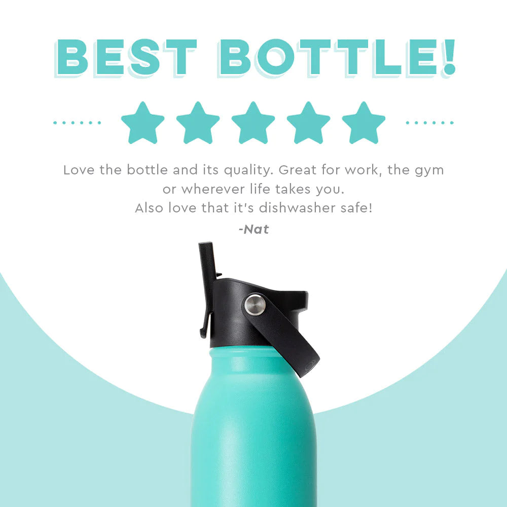 Flip & Sip Water Bottle 20oz - Aqua