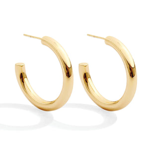 Medium Thick Gold Hoops