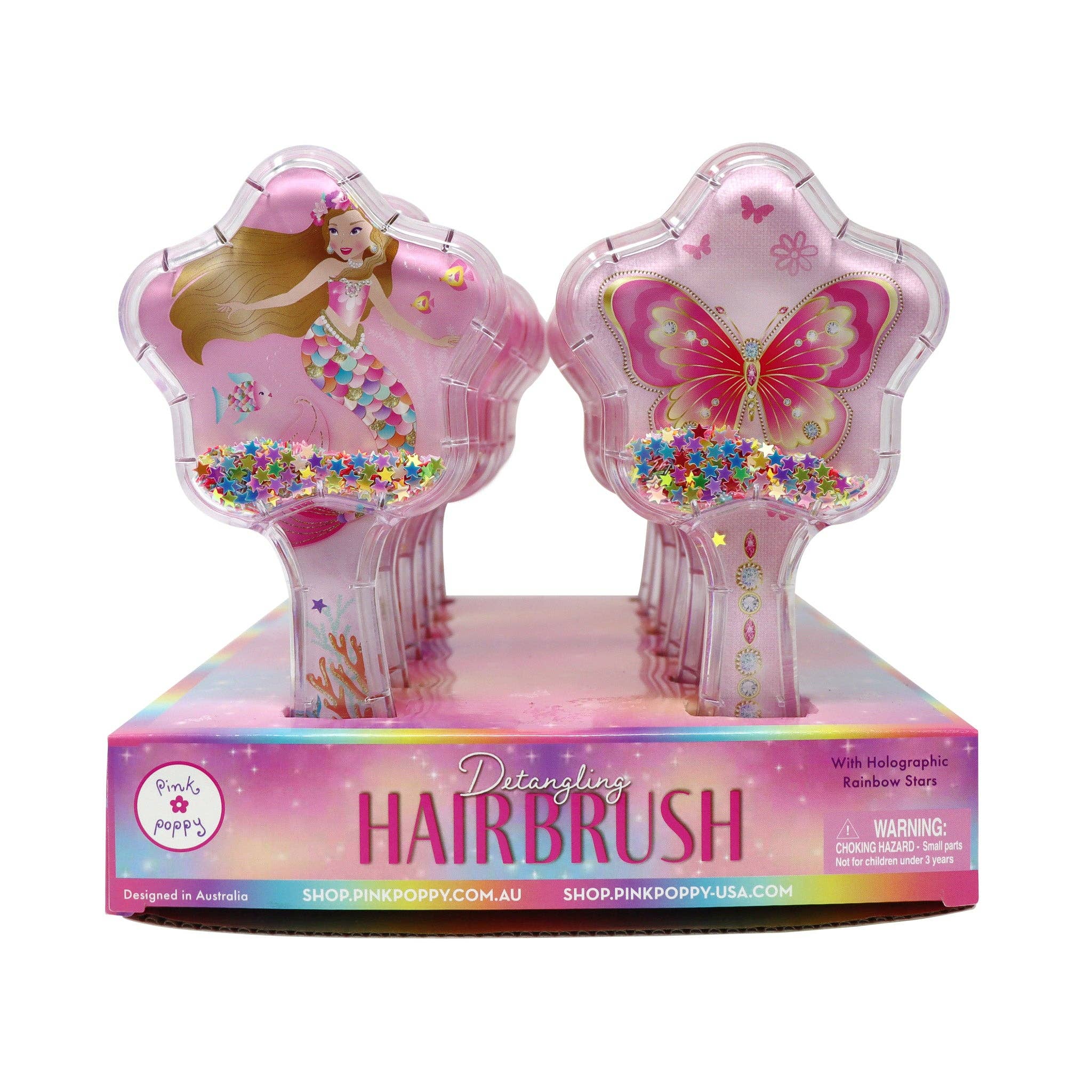 Enchanted Mermaid & Dazzling Butterfly Hair Brush | Pack of 12