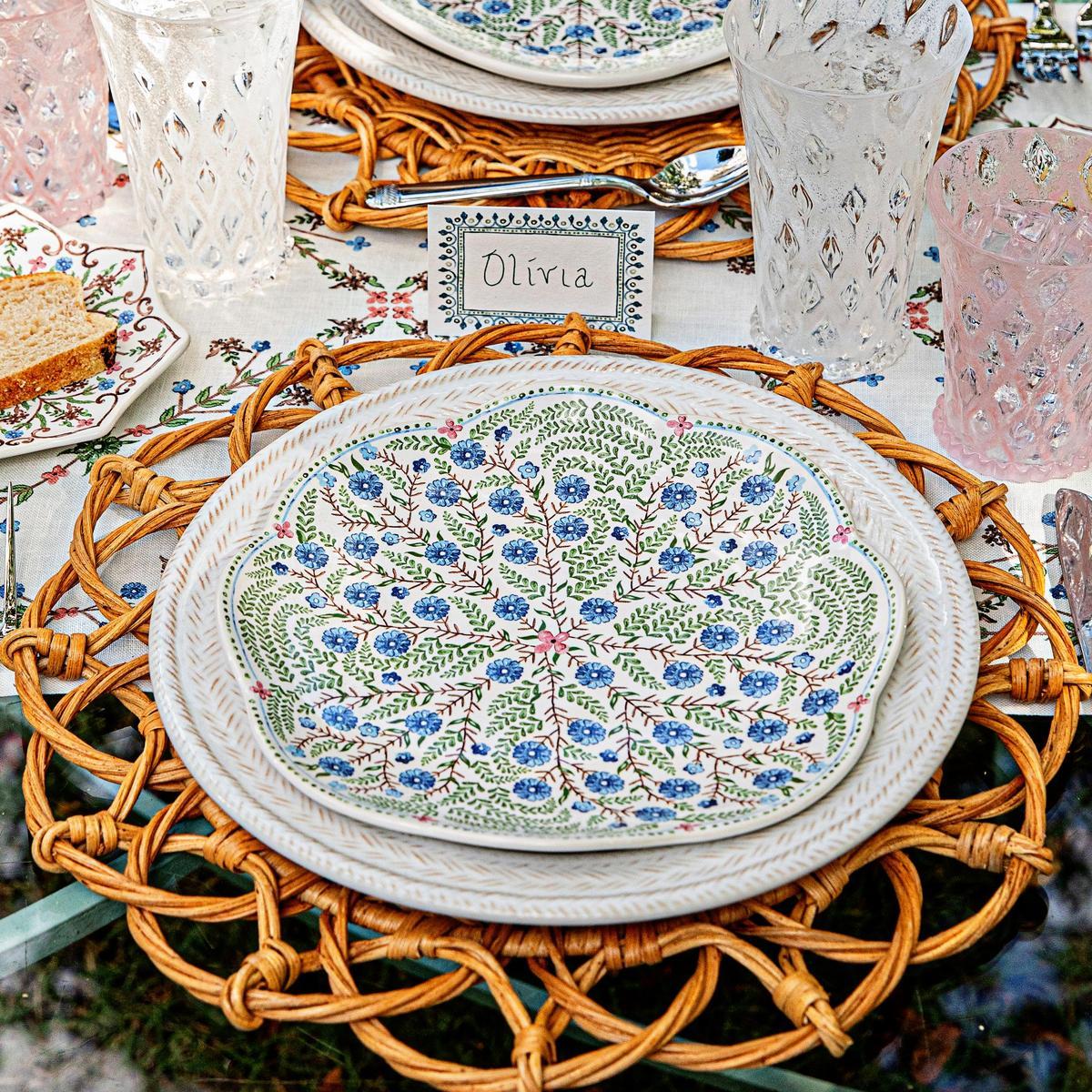 Villa Seville  Scalloped Dessert/Salad Plate - Chambray