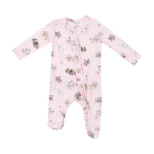 Fluffy Puppies 2 Way Ruffle Zipper Footie