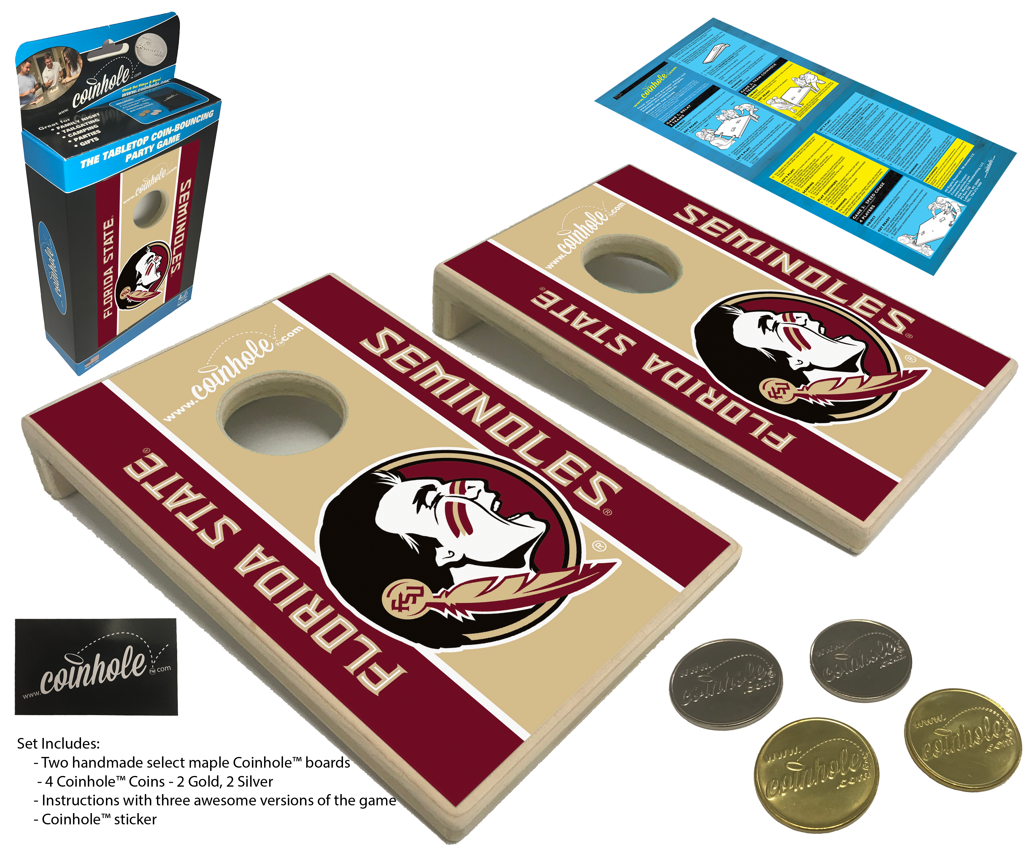 Florida State University Coinhole® Tabletop Game Set