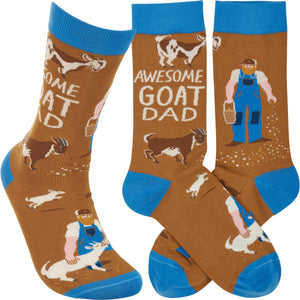 Awesome Goat Dad Socks