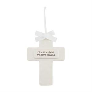White Ceramic Keepsake Cross | Mudpie