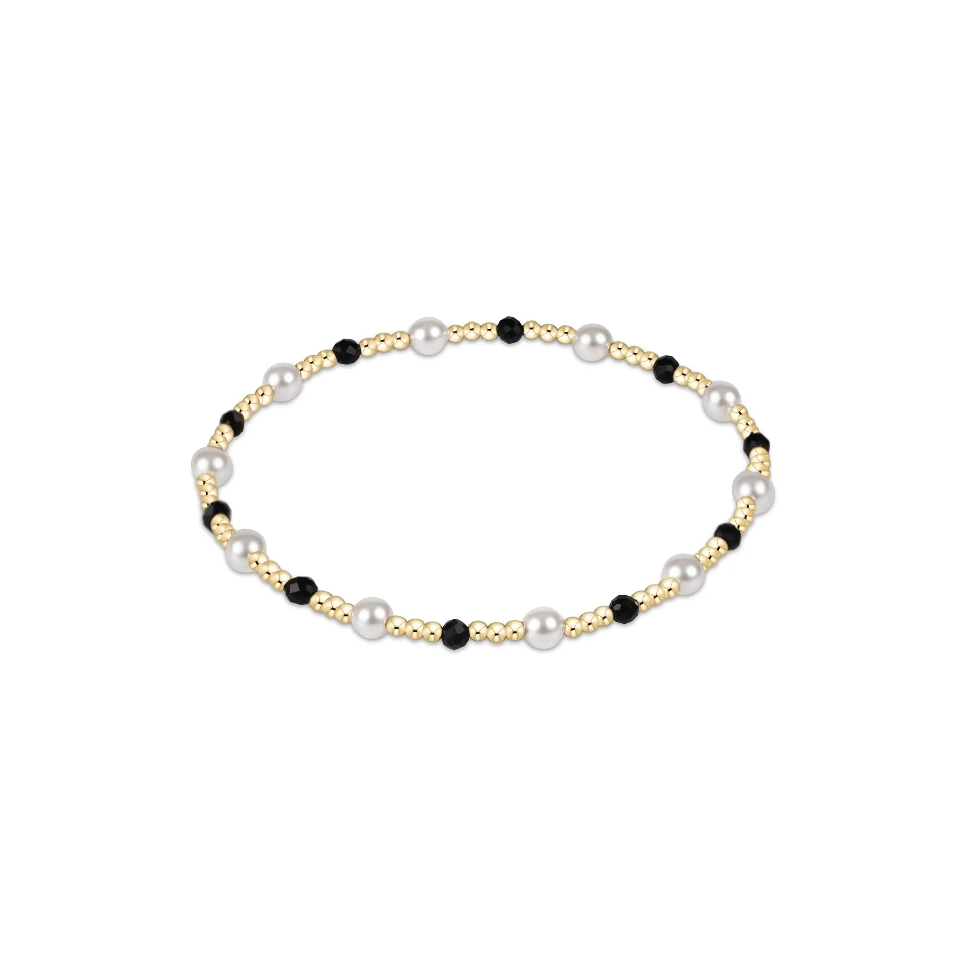 Extends Pearl Sincerity Pattern 4mm Bead Bracelet - Lapis | Enewton