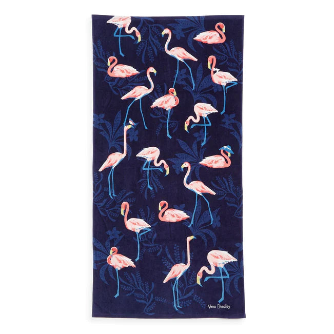 Beach Towel in Flamingo Party