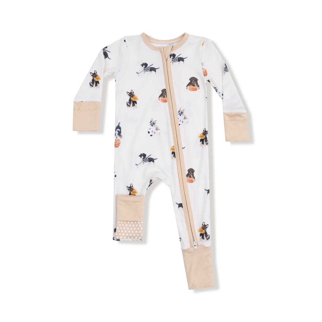 Sporty Puppies 2 Way Zipper Romper | Angel Dear