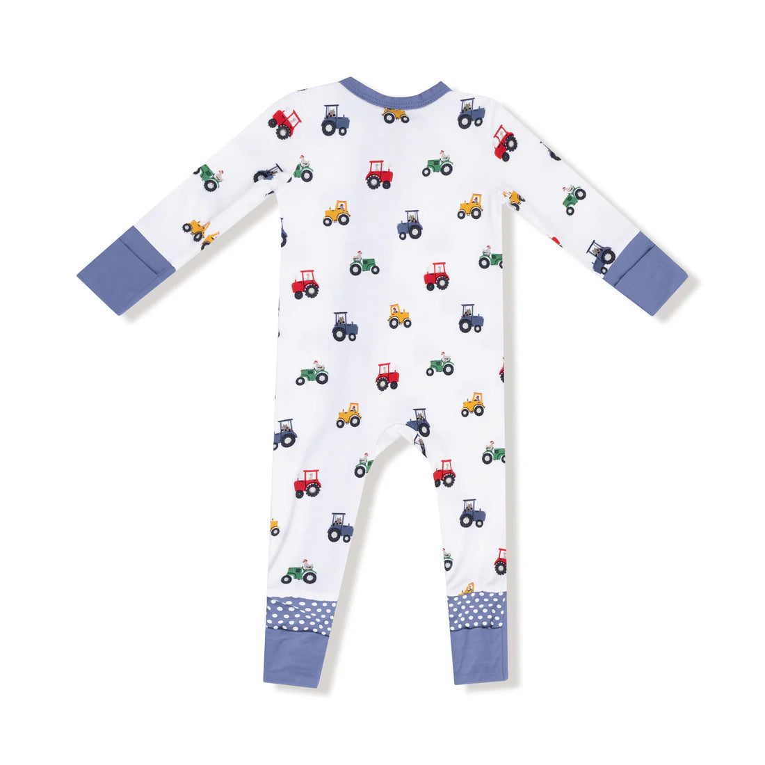 Mini Tractors 2 Way Zipper Romper | Angel Dear