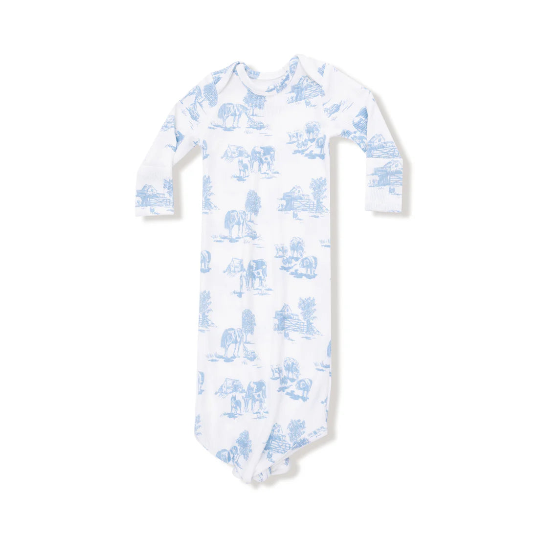 Farm Toile - Blue  Knotted Gown