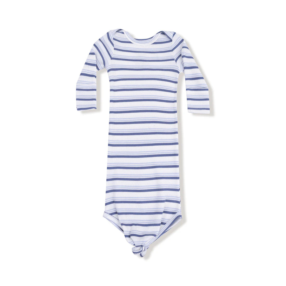Vintage Stripe Blue Knotted Gown 0-3 M | Angel Dear