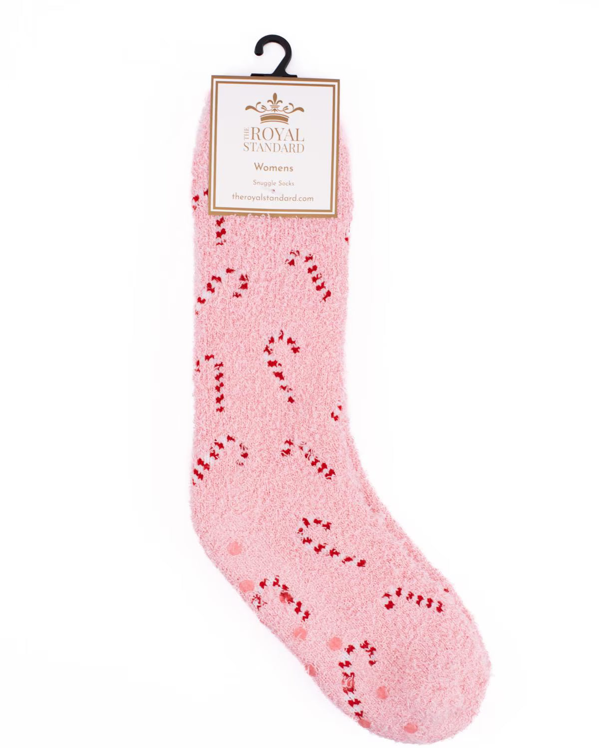 Candy Cane Cutie Snuggle Socks - Lt Pink