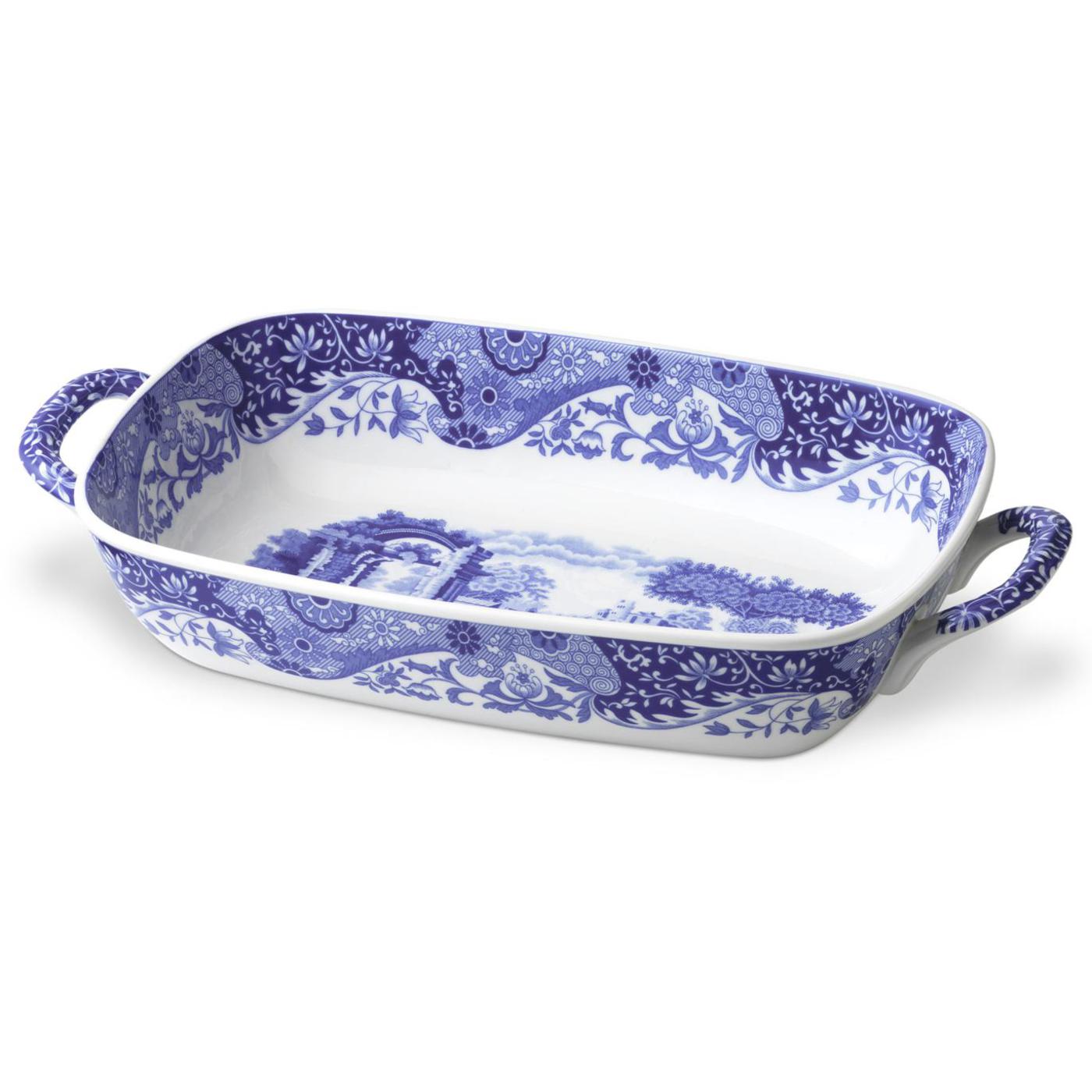 Handled Serving Dish | Blue Italian | Spode