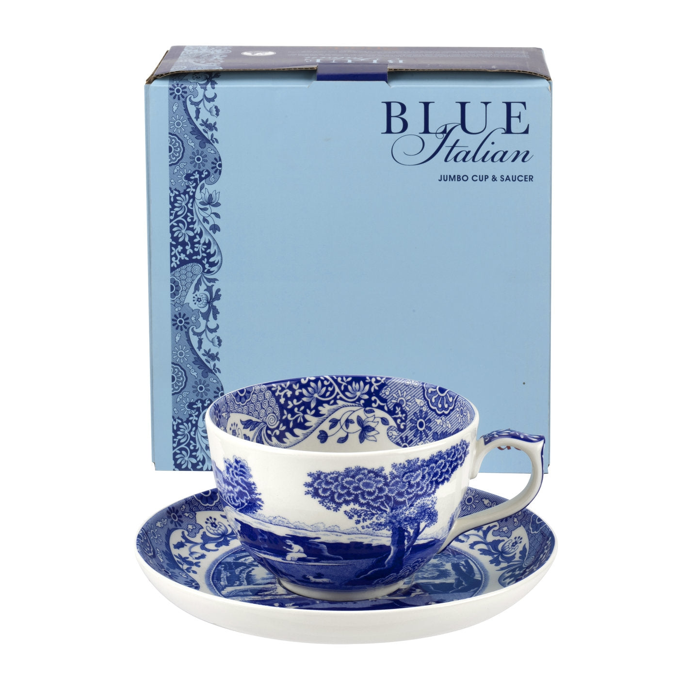 Blue Italian Jumbo Cup & Saucer