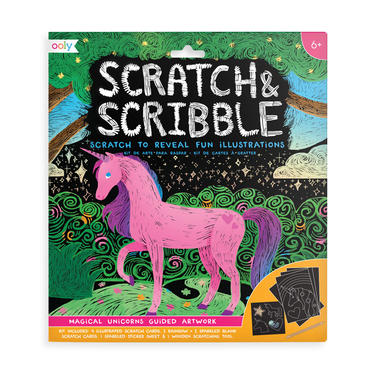 Scratch & Scribble Art Kit: Unicorns