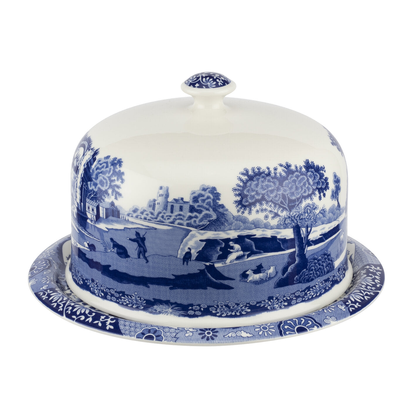 Blue Italian Serving Platter with Dome | Spode