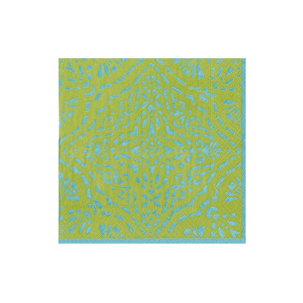 Annika Green Cocktail Napkins | Caspari