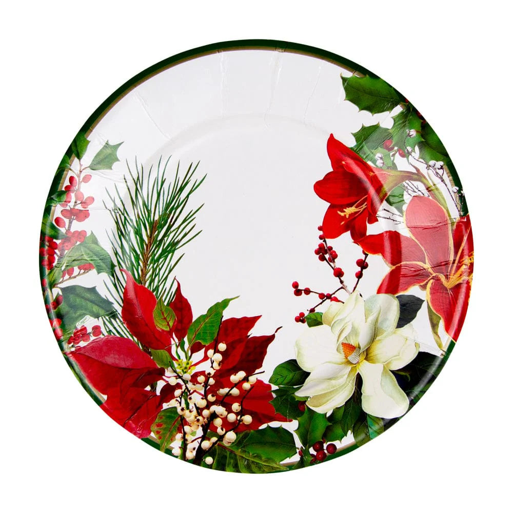 Christmas Garden Salad & Dessert Plates - 8 Per Package