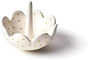 Coton Colors Swiss Dot Scallop Ring Dish Gold