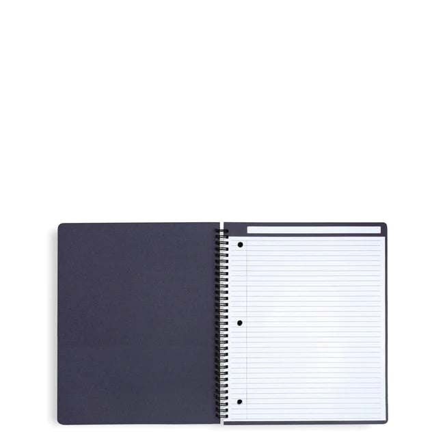 Notebook with Pocket in Java Navy & White