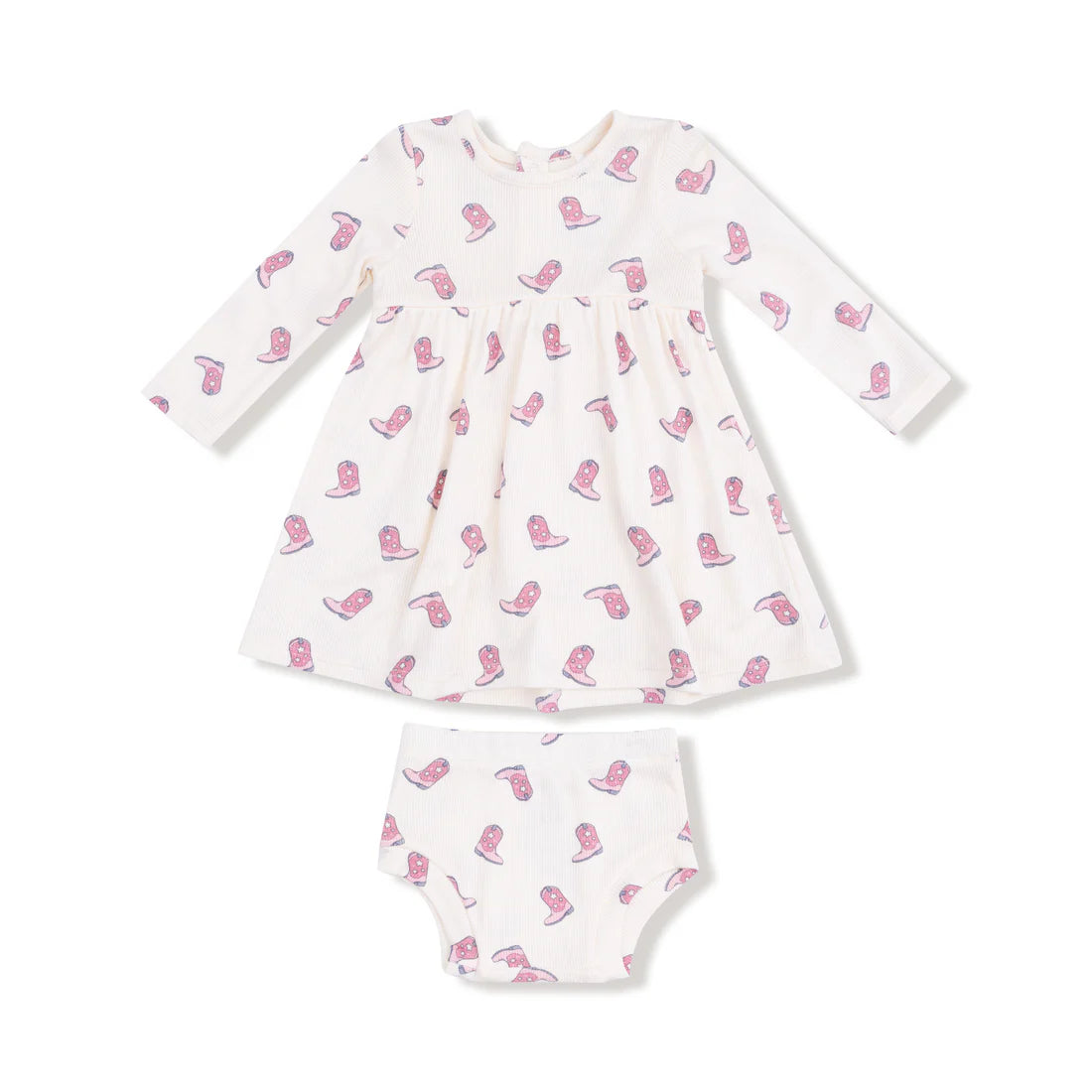 Petite Cowgirl Boots  Simple Dress + Bloomer