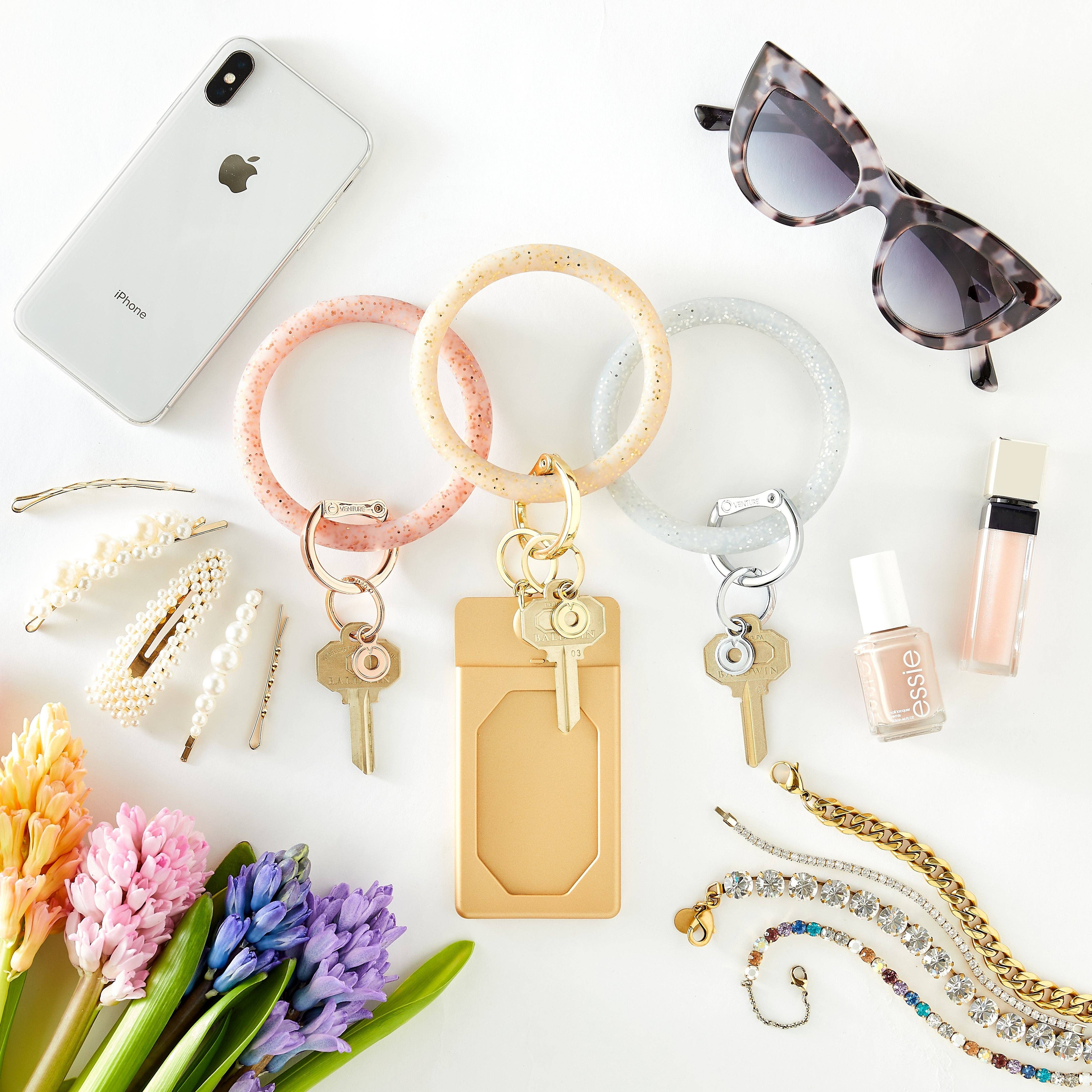 Silicone Big O® Key Ring - Gold Rush Confetti | Oventure