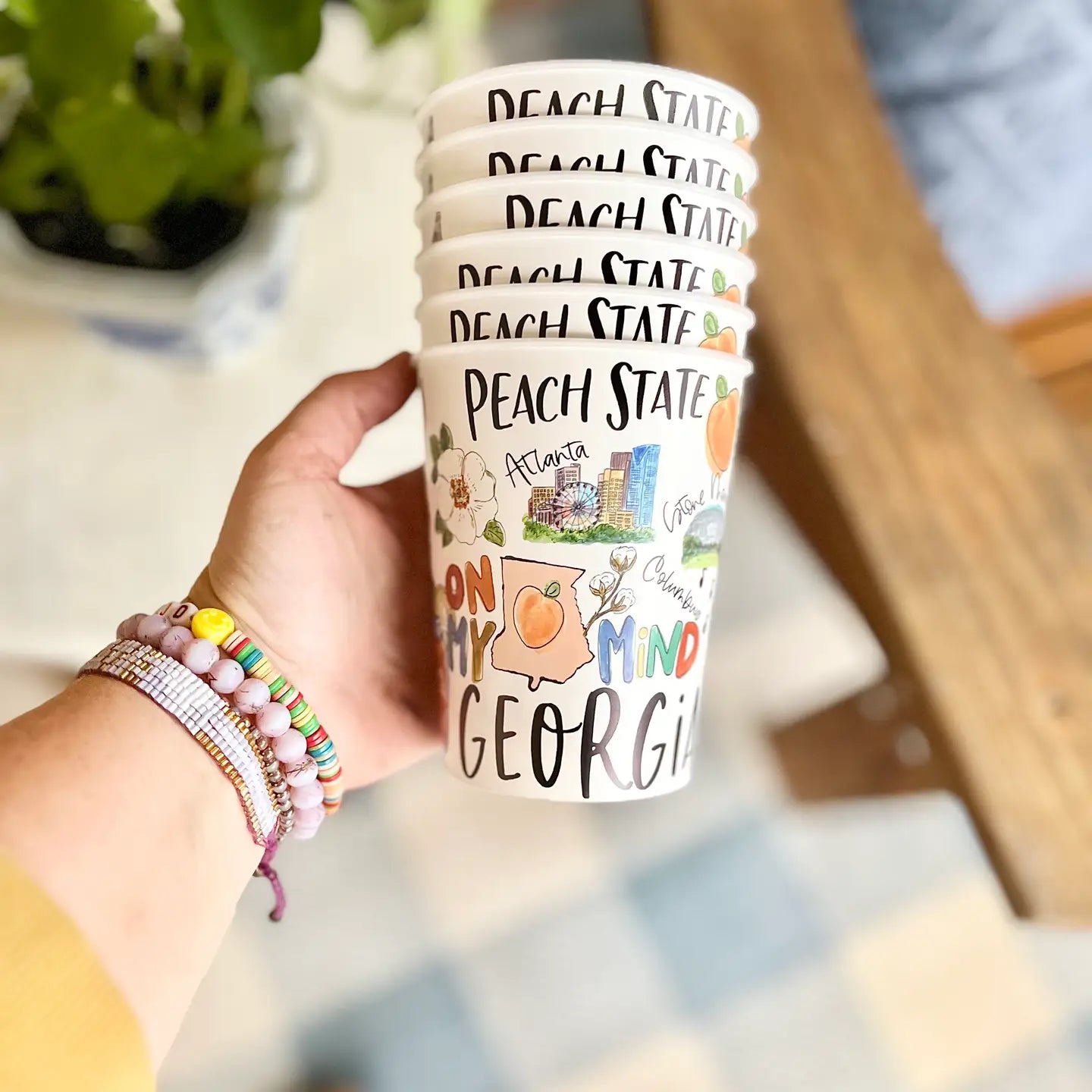 Peach State Party Cups - Set of 6 | Happy by Rachel