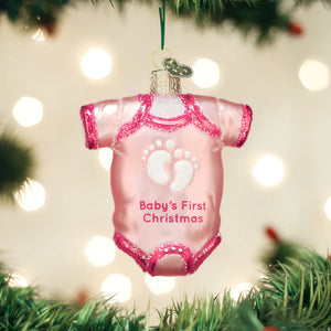 Pink Baby Onesie Ornament