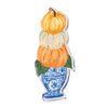 Three Pumpkin Topiary Acrylic Sitter