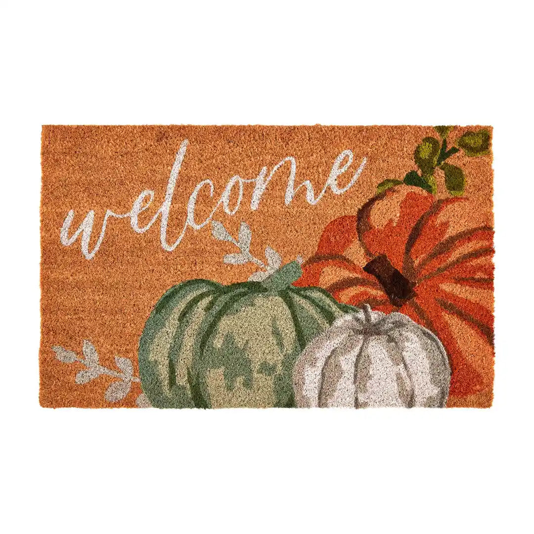 Welcome Pumpkin Coir Door Mat