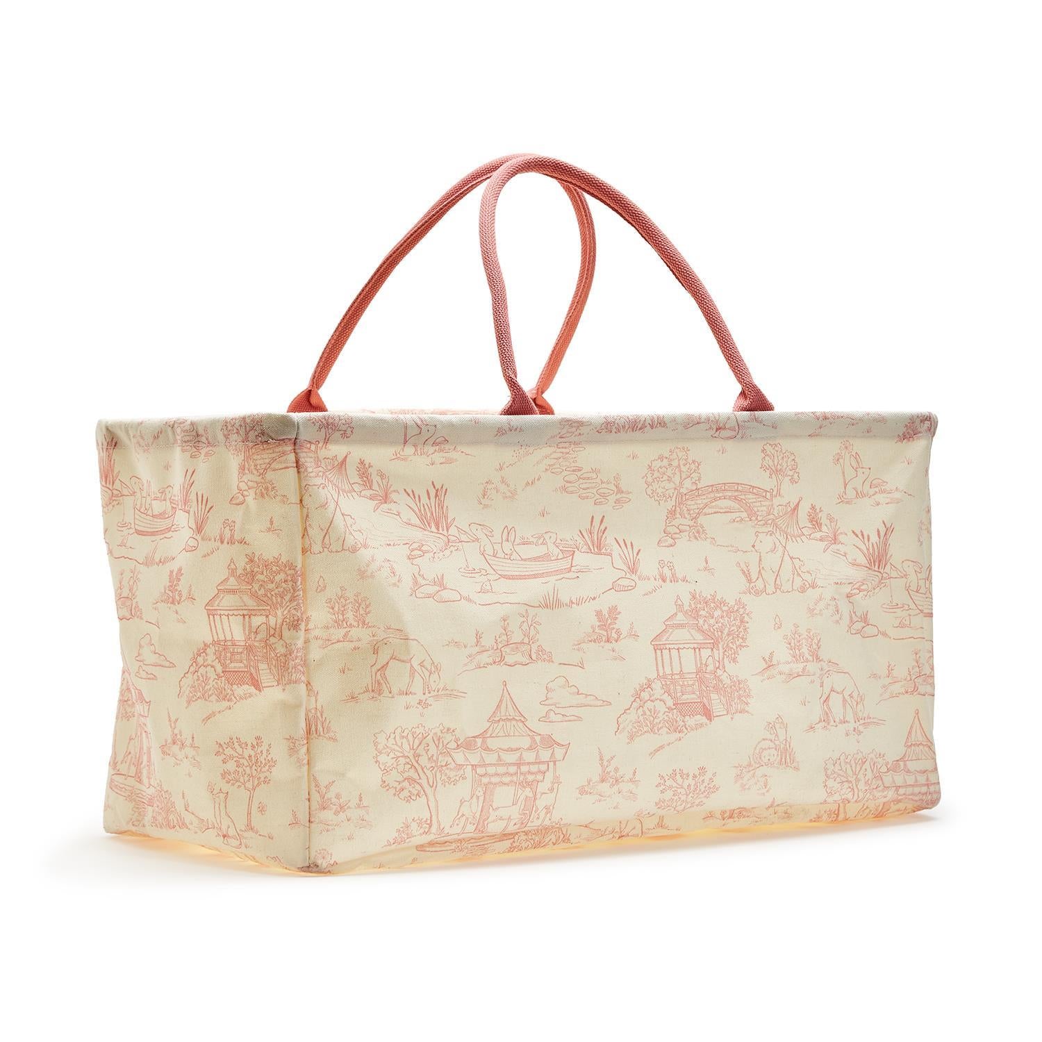 Animal Toile Hamper / Storage Tote