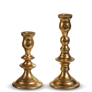 Gold Taper Candle Sticks- Set of 2