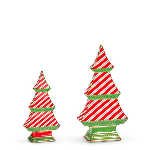 Candy Cane Stripe Tabletop Trees