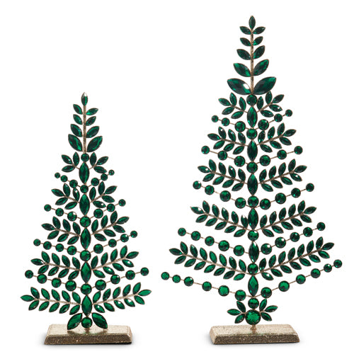 Green Jeweled Christmas Trees