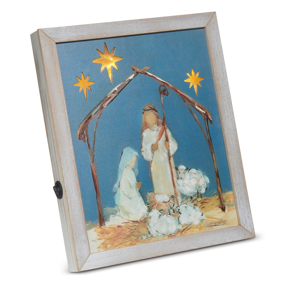Holy Night Lighted Frame