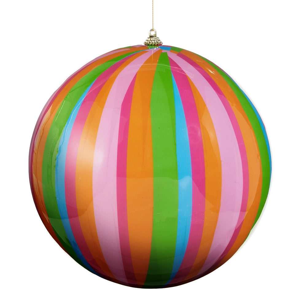Stripe Ball Ornament 6"