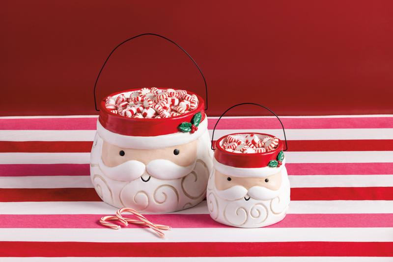 Paper Mache Santa Treat Bucket | Mudpie