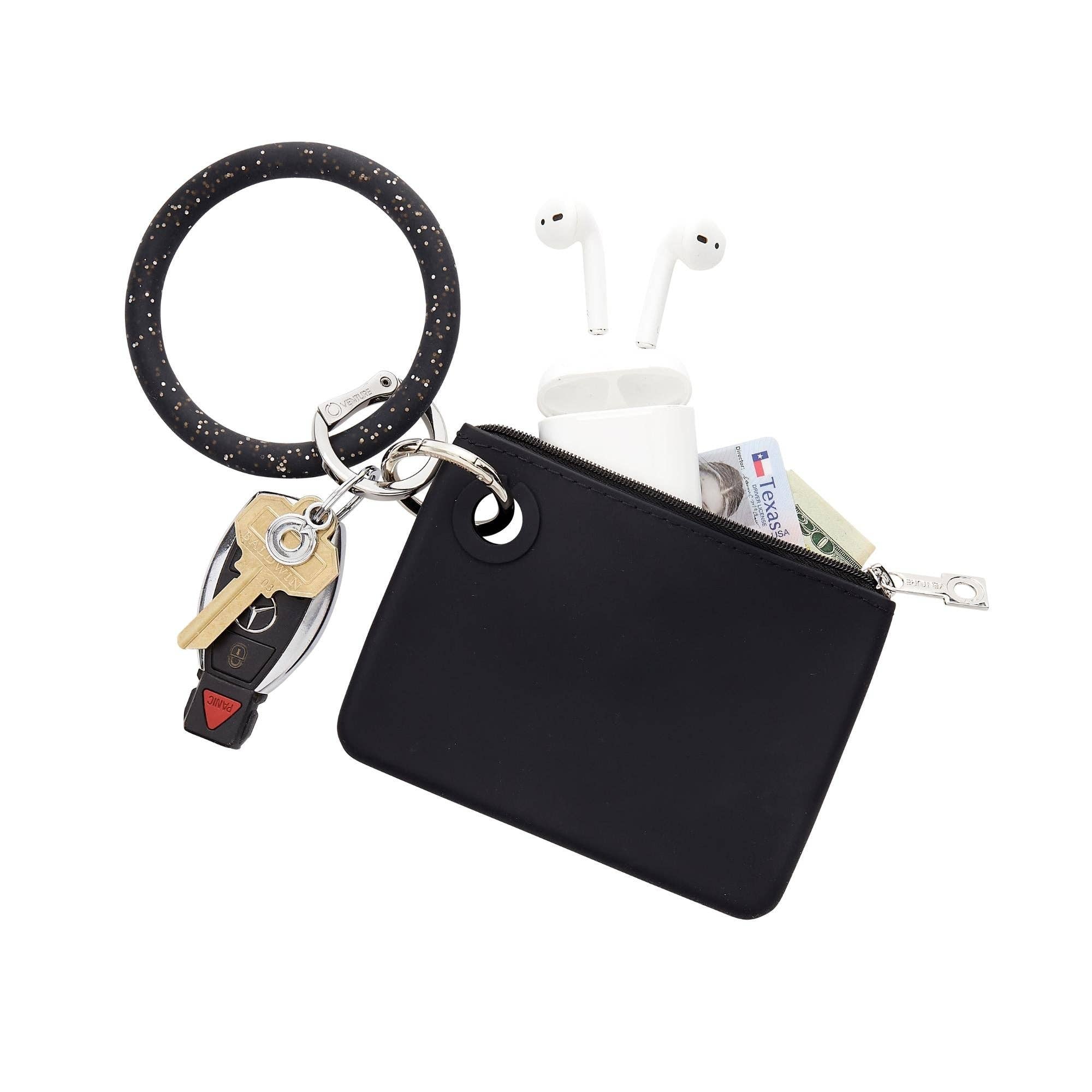 Silicone Big O® Key Ring - Back in Black Confetti | Oventure