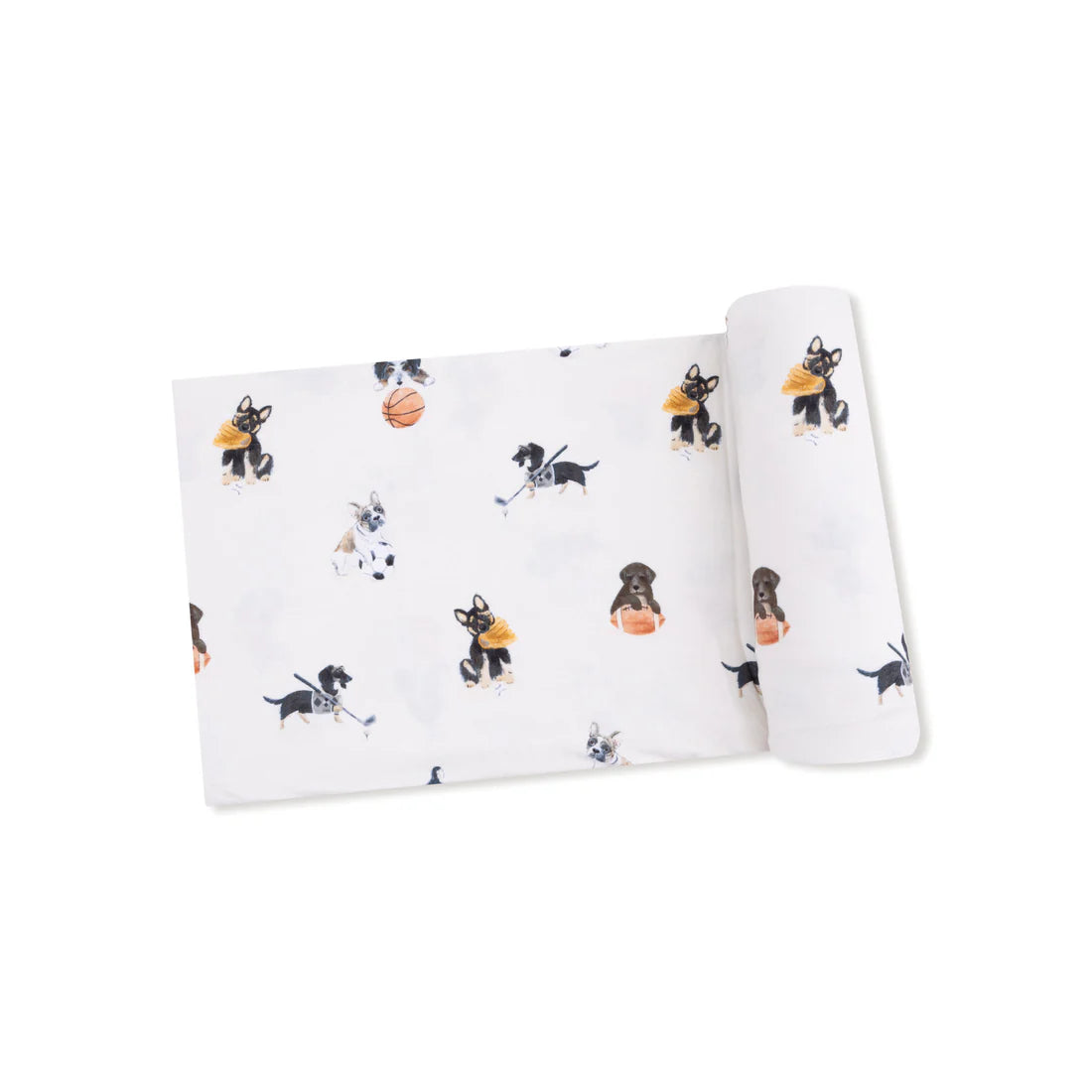 Sporty Puppies  Swaddle Blanket