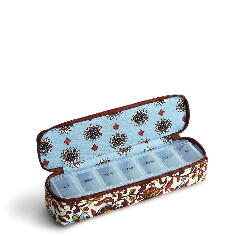 Travel Pill Case- marrakesh vines cream