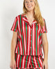 Gumdrop Stripe Button Up Sleep Shirt | The Royal Standard