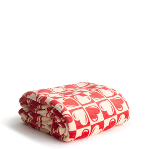 Vera Bradley Plush Throw Blanket- Graphic Heart