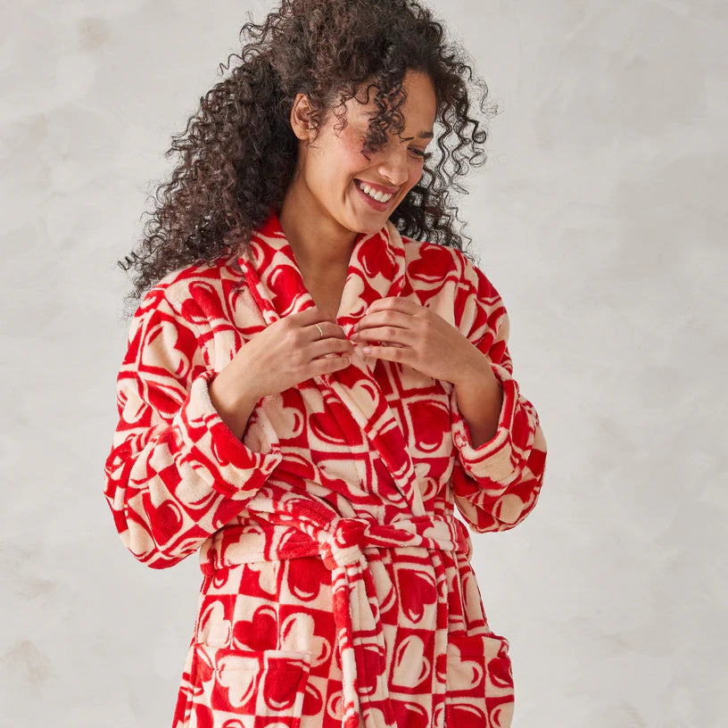 Vera Bradley Robe- Graphic heart in Fleece