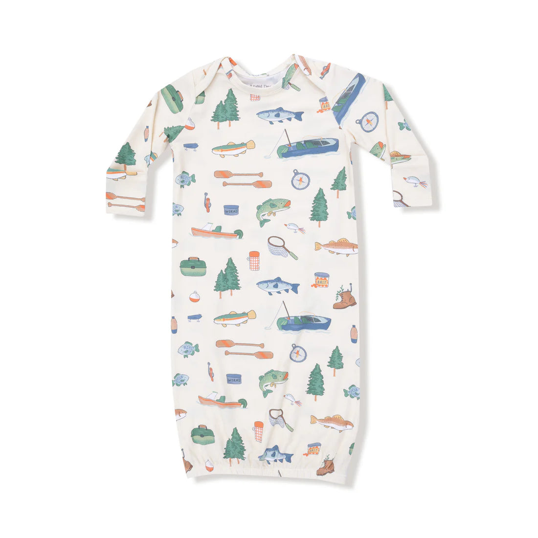 Fishing Things | Lap Shoulder Gown 0-3 | Angel Dear