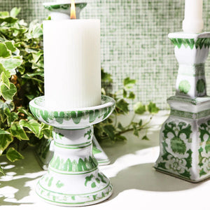 Countryside Green Candleholders Set of 5