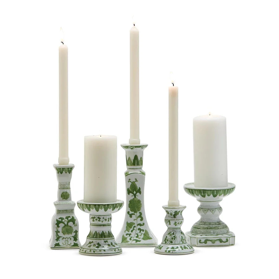 Countryside Green Candleholders Set of 5