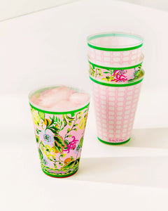Lilly Pulitzer Pool Cups, Multi Via Amore Spritzer